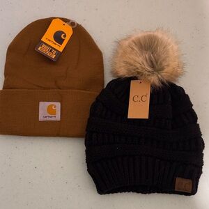 Carhartt Beanie Set - Brown and Black